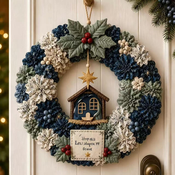 Harwelton Punch needle Christmas wreath kit in 20 or 30 cm