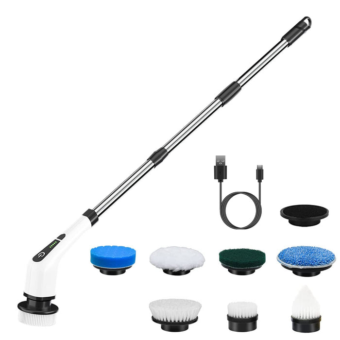 Harwelton Cordless spin scrubber with telescopic arm