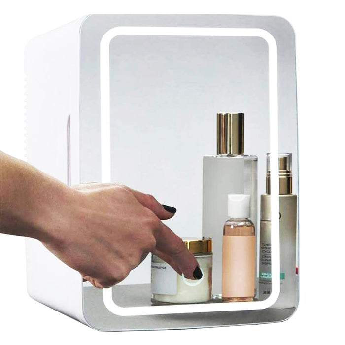 Harwelton Mini skincare fridge with LED mirror door