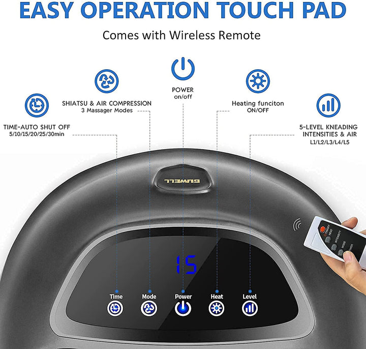 Harwelton™ Shiatsu Foot Massager with Heat &amp; Air Compression