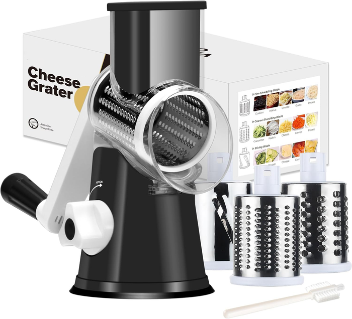Harwelton™ Rotary Cheese and Vegetable Grater with Suction Base