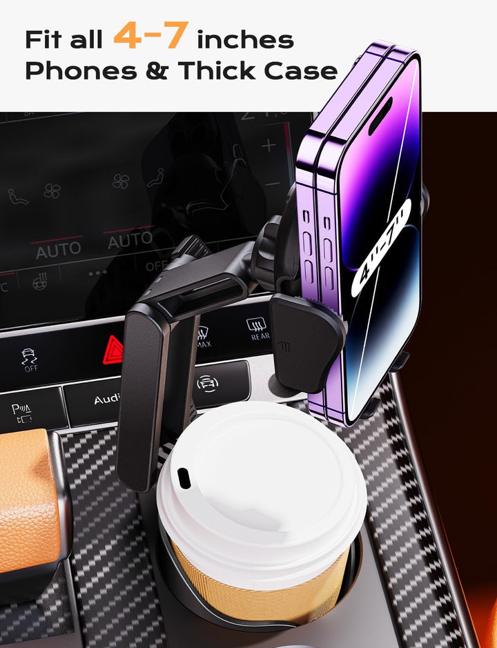Harwelton™ Cup Holder Phone Mount for Car with Adjustable Height