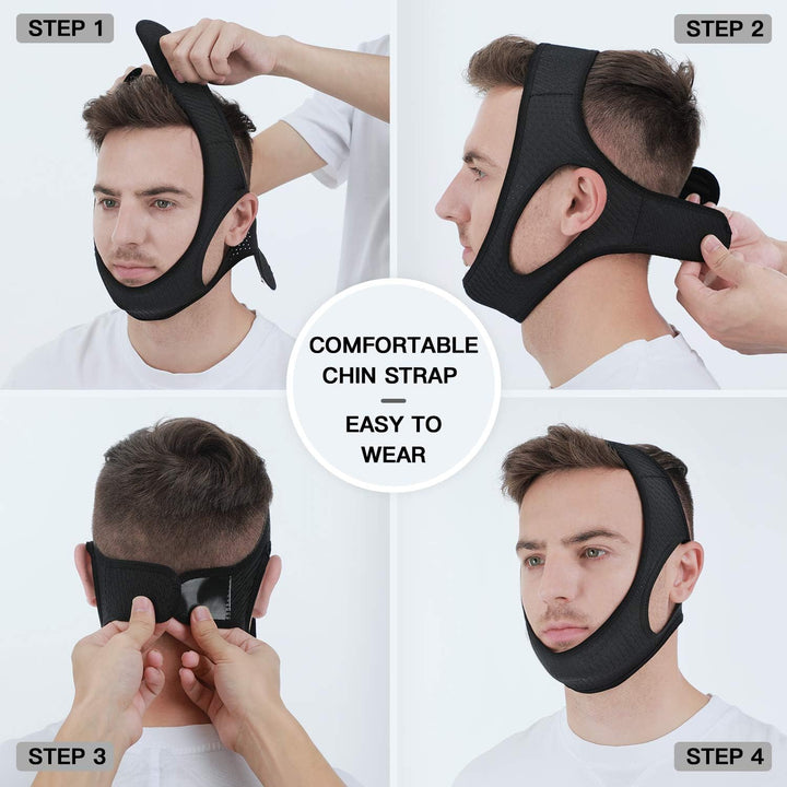 Harwelton™ Adjustable Anti-Snoring Chin Strap in Soft Breathable Fabric