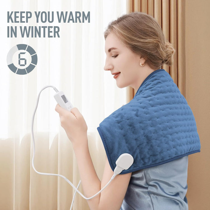 Electric Heat Pad in Soft Flannel with 6 Settings – Harwelton