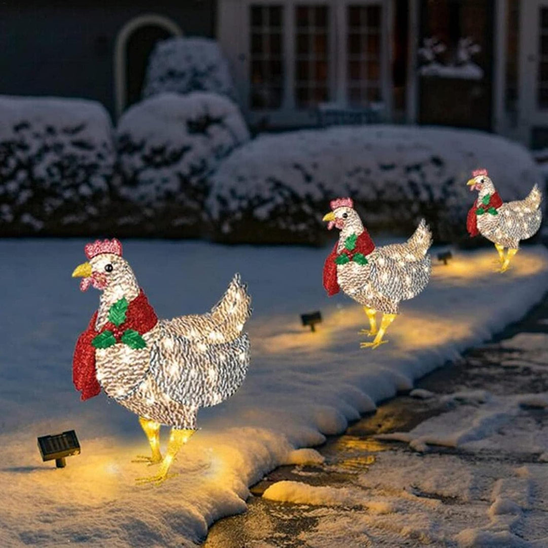 LED Chicken with Scarf Christmas Light for Indoors and Outdoors