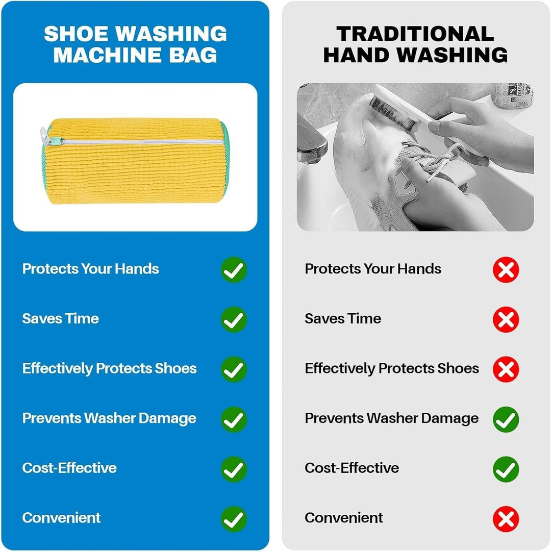 Trainer Washing Bag with 1000 Soft Bristles for the Washing Machine
