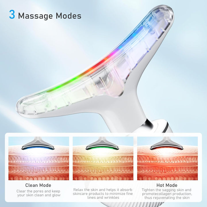 Warming Face and Neck Massager with 7 Light Modes
