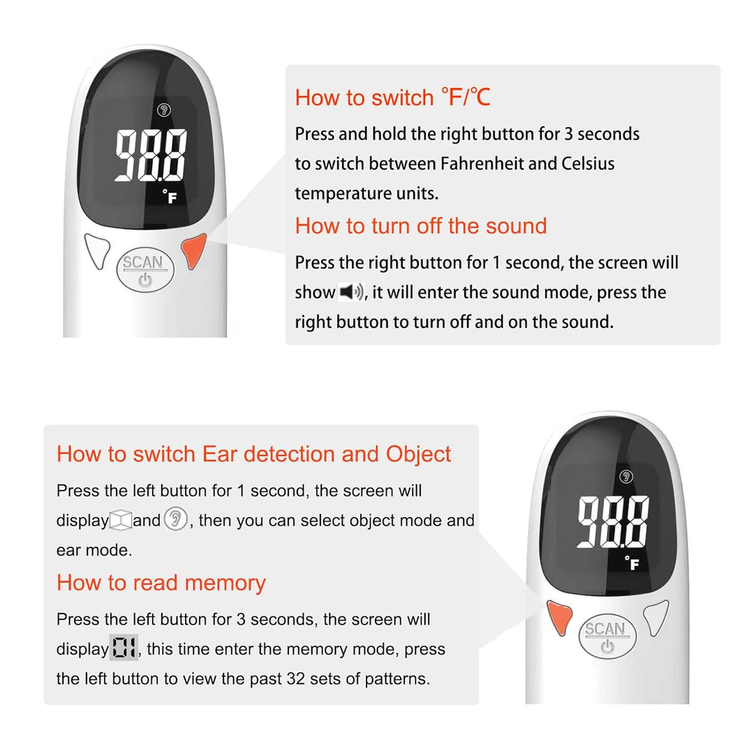 Infrared Pet Thermometer with One-Second Ear Reading