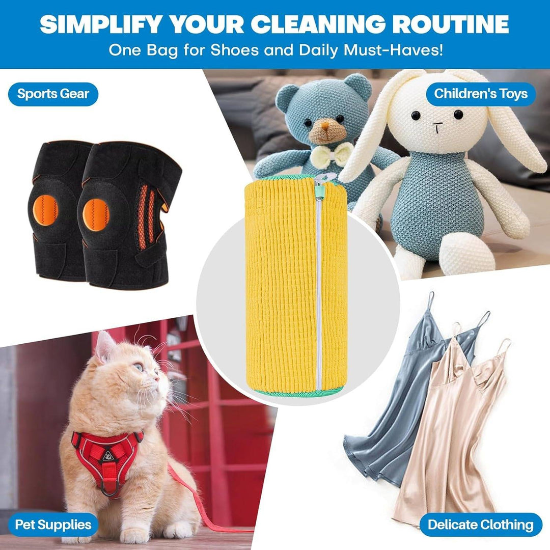 Trainer Washing Bag with 1000 Soft Bristles for the Washing Machine