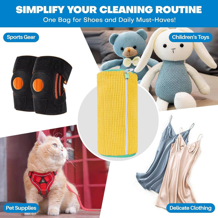 Trainer Washing Bag with 1000 Soft Bristles for the Washing Machine