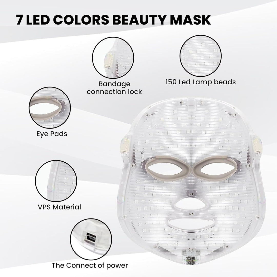 Harwelton™ LED Face Mask with 7 Light Colours and Remote Control