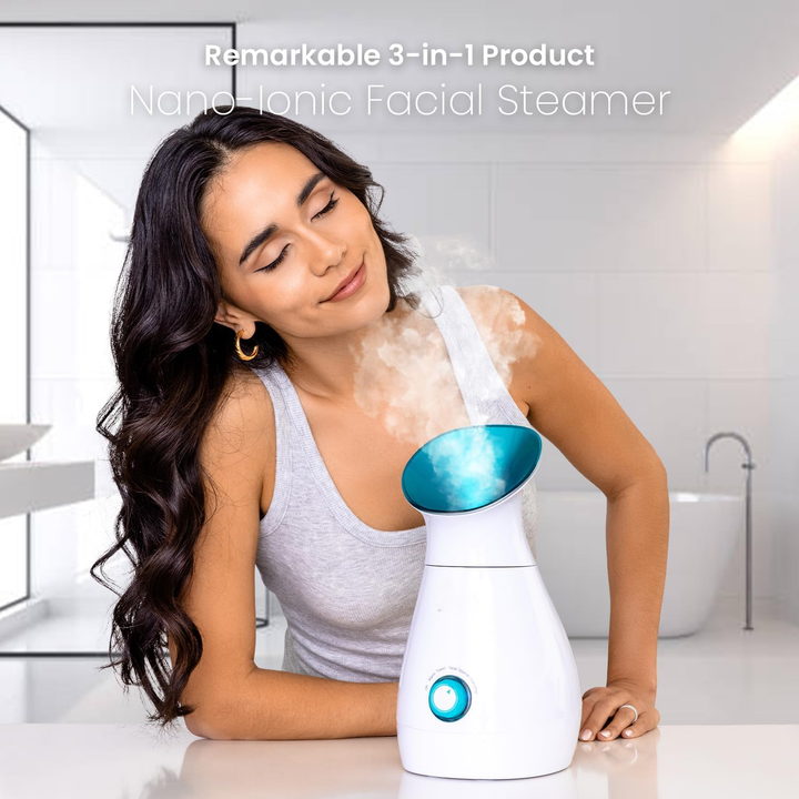 Harwelton™ Nano Ionic Facial Steamer with 200 ml Tank and Auto Shut-Off