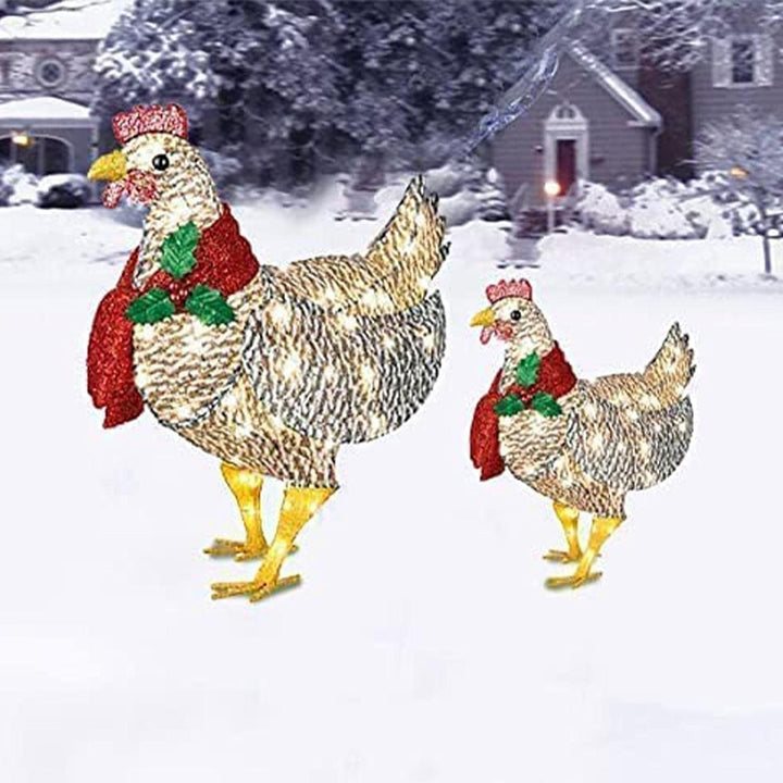 LED Chicken with Scarf Christmas Light for Indoors and Outdoors