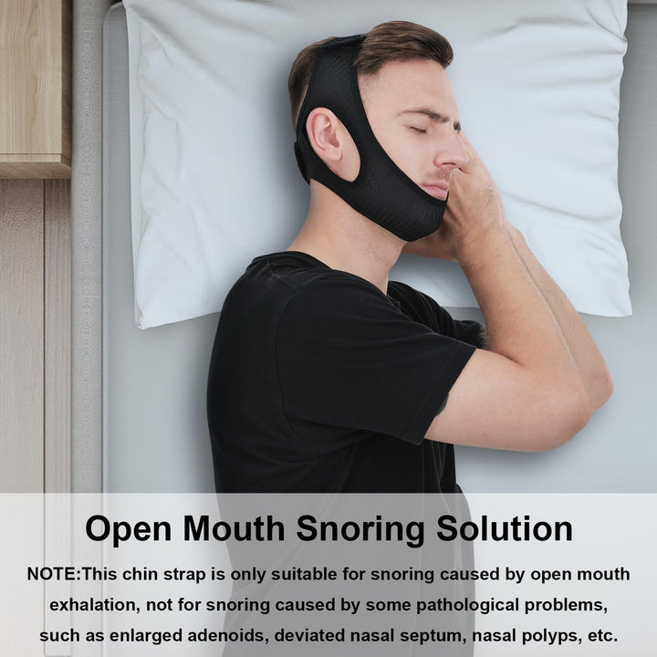 Harwelton™ Adjustable Anti-Snoring Chin Strap in Soft Breathable Fabric