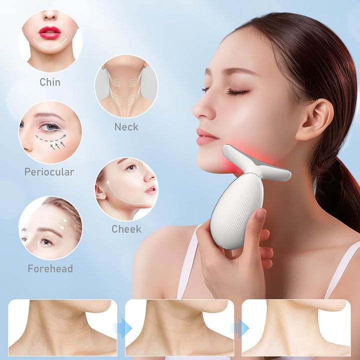 Warming Face and Neck Massager with 7 Light Modes