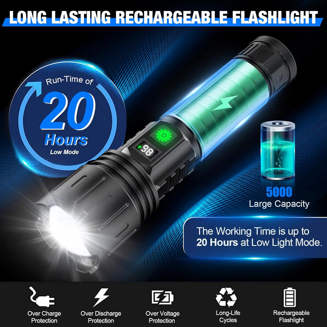 Ultra Bright Rechargeable LED Torch with Power Bank Function