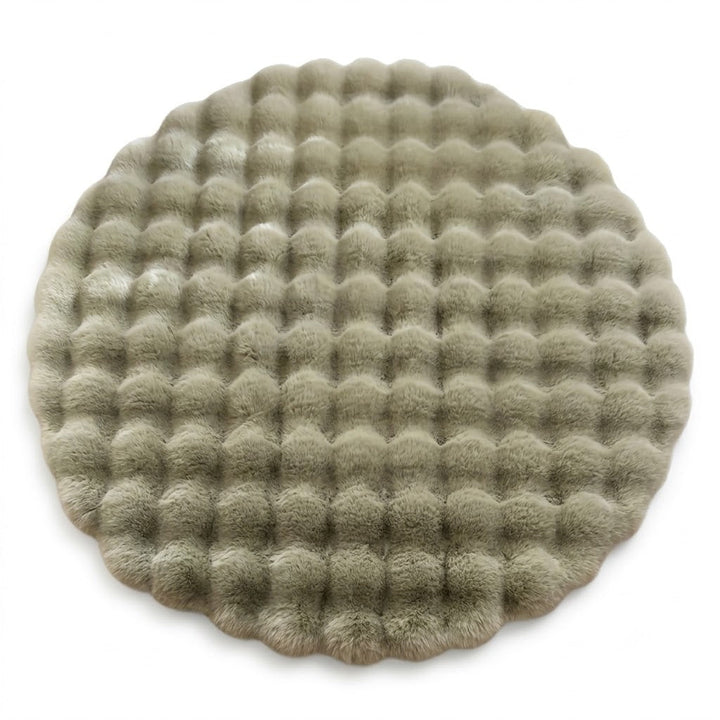 Harwelton™ Round Fluffy Bubble Rug in Dense, Soft Fleece for Cosy Rooms