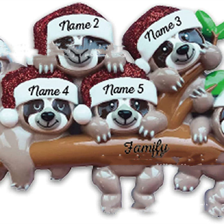 Acrylic Personalized Family Christmas Ornament w.Koala Bears; One for each family member