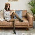 Nude thermal tights with sheer effect