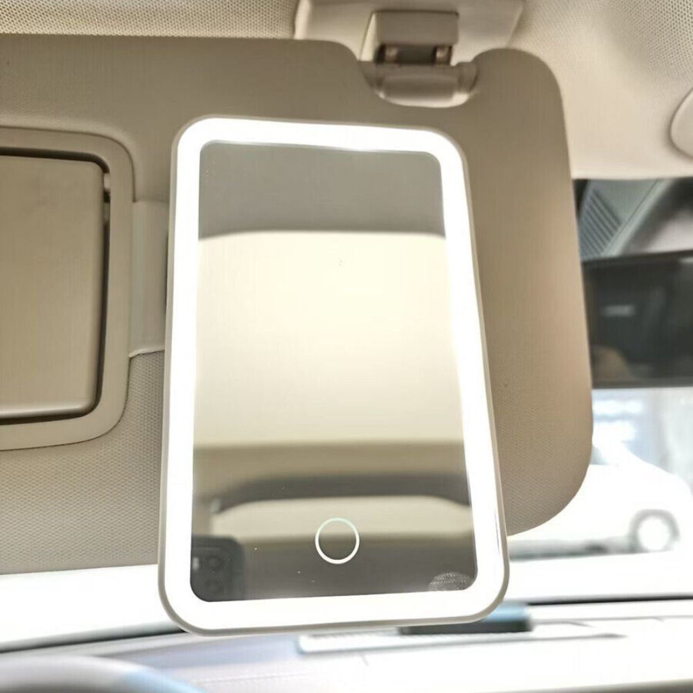 LED Car Vanity Mirror with Adjustable Brightness