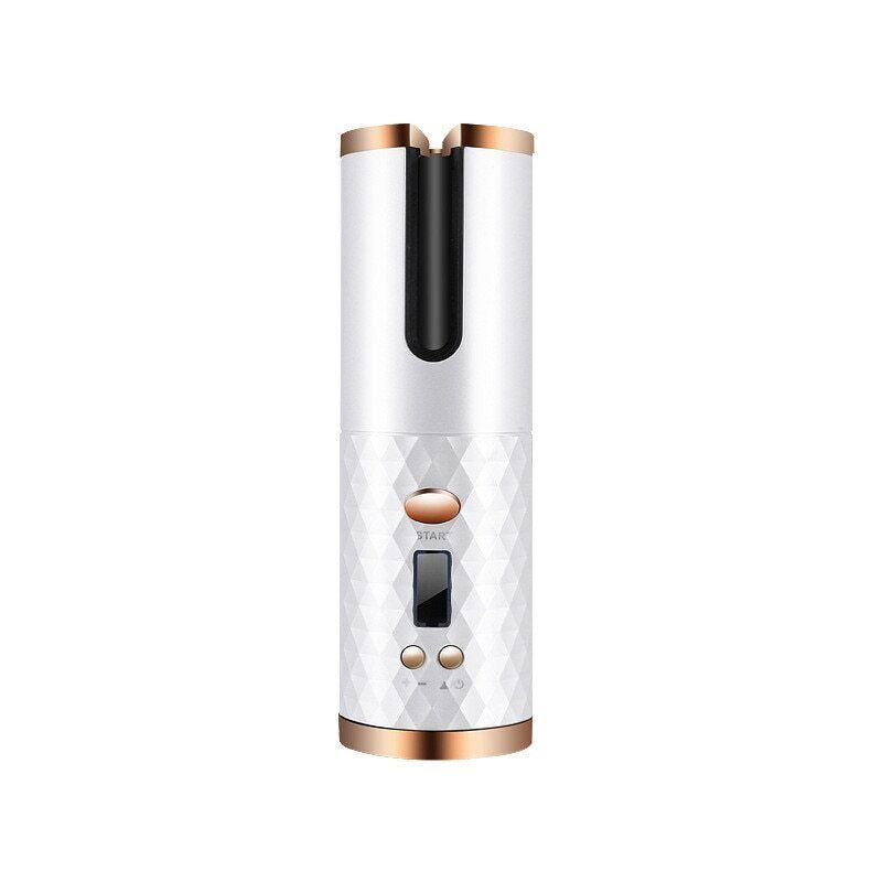 Cordless Automatic Hair Curler with Ceramic Chamber and Timer