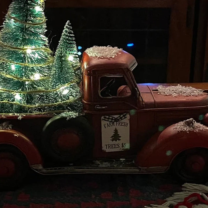 Harwelton™ Red Farm Truck Christmas Ornament with Detachable Tree