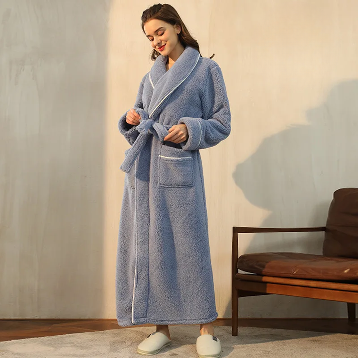 Men’s Flannel Fleece Winter Bathrobe Robe