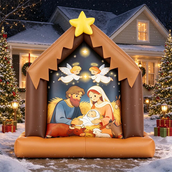 Harwelton Inflatable Nativity Scene with Angels and Star