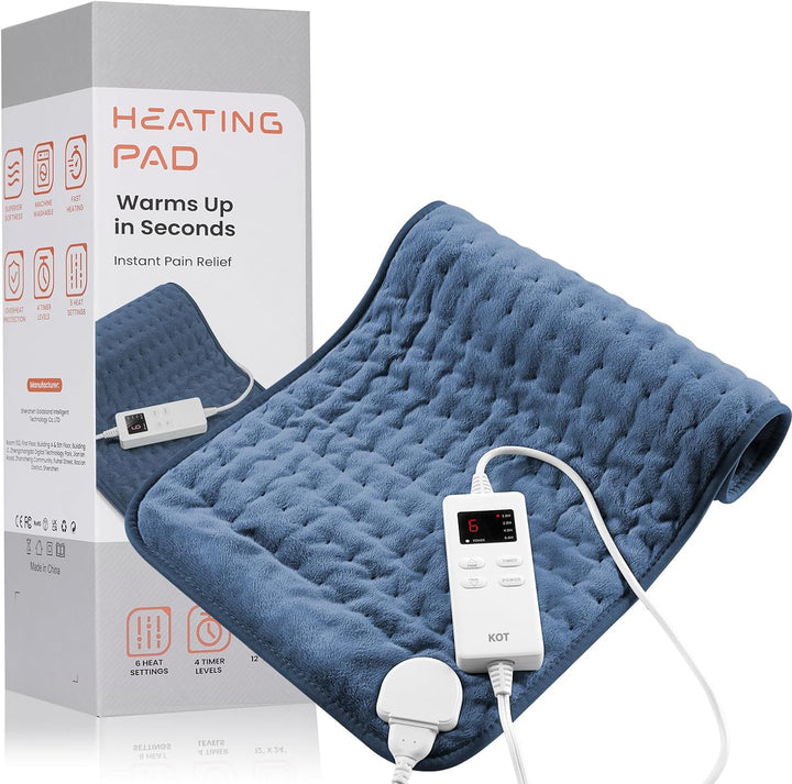Electric Heat Pad in Soft Flannel with 6 Settings – Harwelton