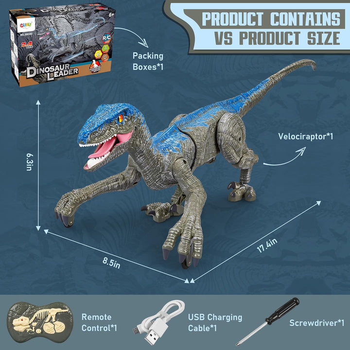 Remote Control Velociraptor with Lifelike Moves and Roars
