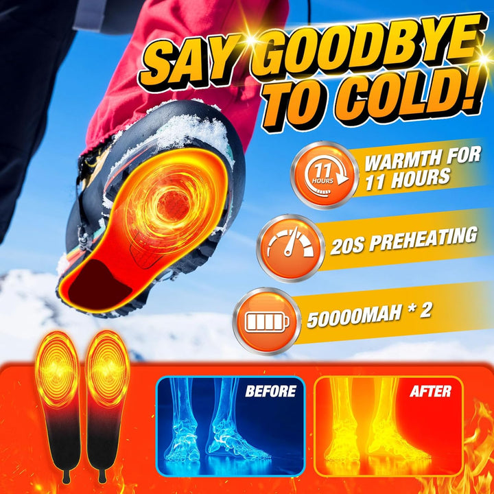 Harwelton™ Rechargeable Heated Insoles with Remote Control