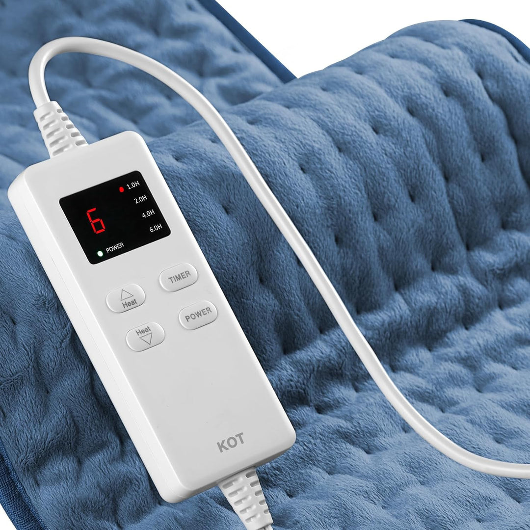 Electric Heat Pad in Soft Flannel with 6 Settings – Harwelton