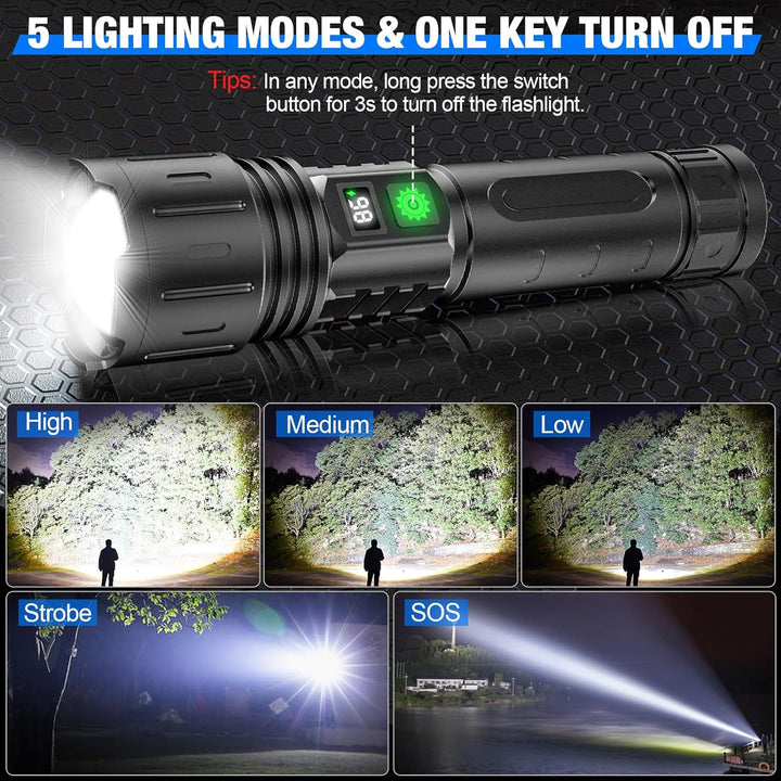 Ultra Bright Rechargeable LED Torch with Power Bank Function