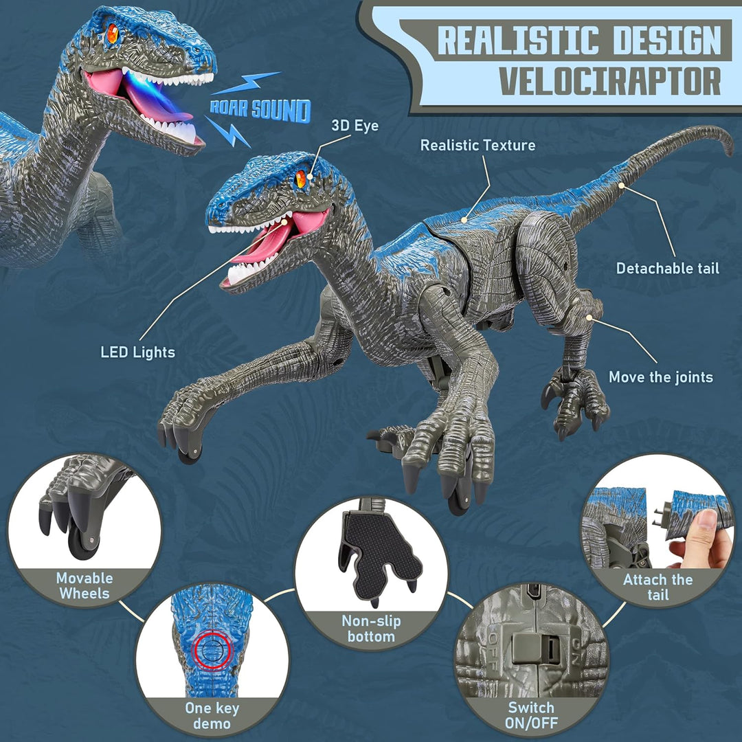 Remote Control Velociraptor with Lifelike Moves and Roars