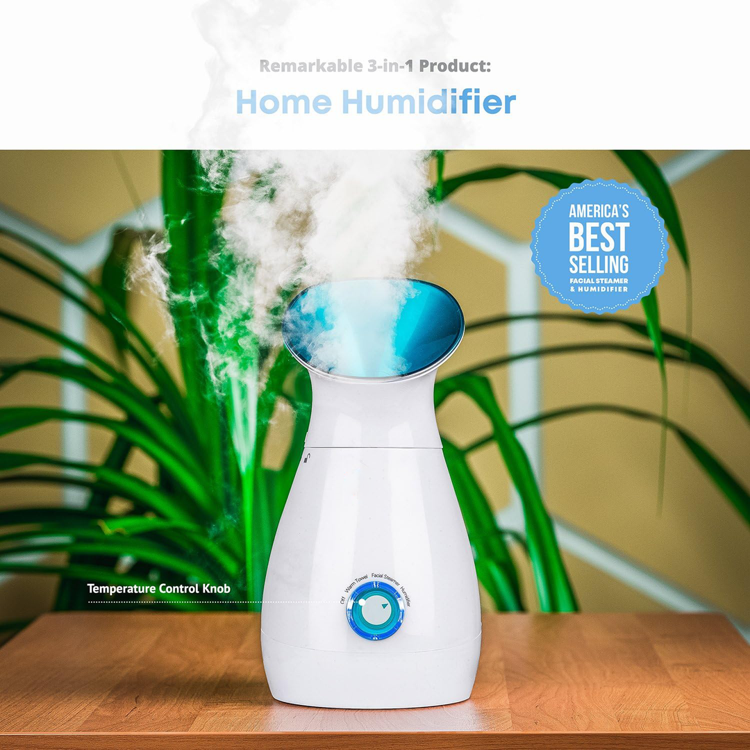 Harwelton™ Nano Ionic Facial Steamer with 200 ml Tank and Auto Shut-Off