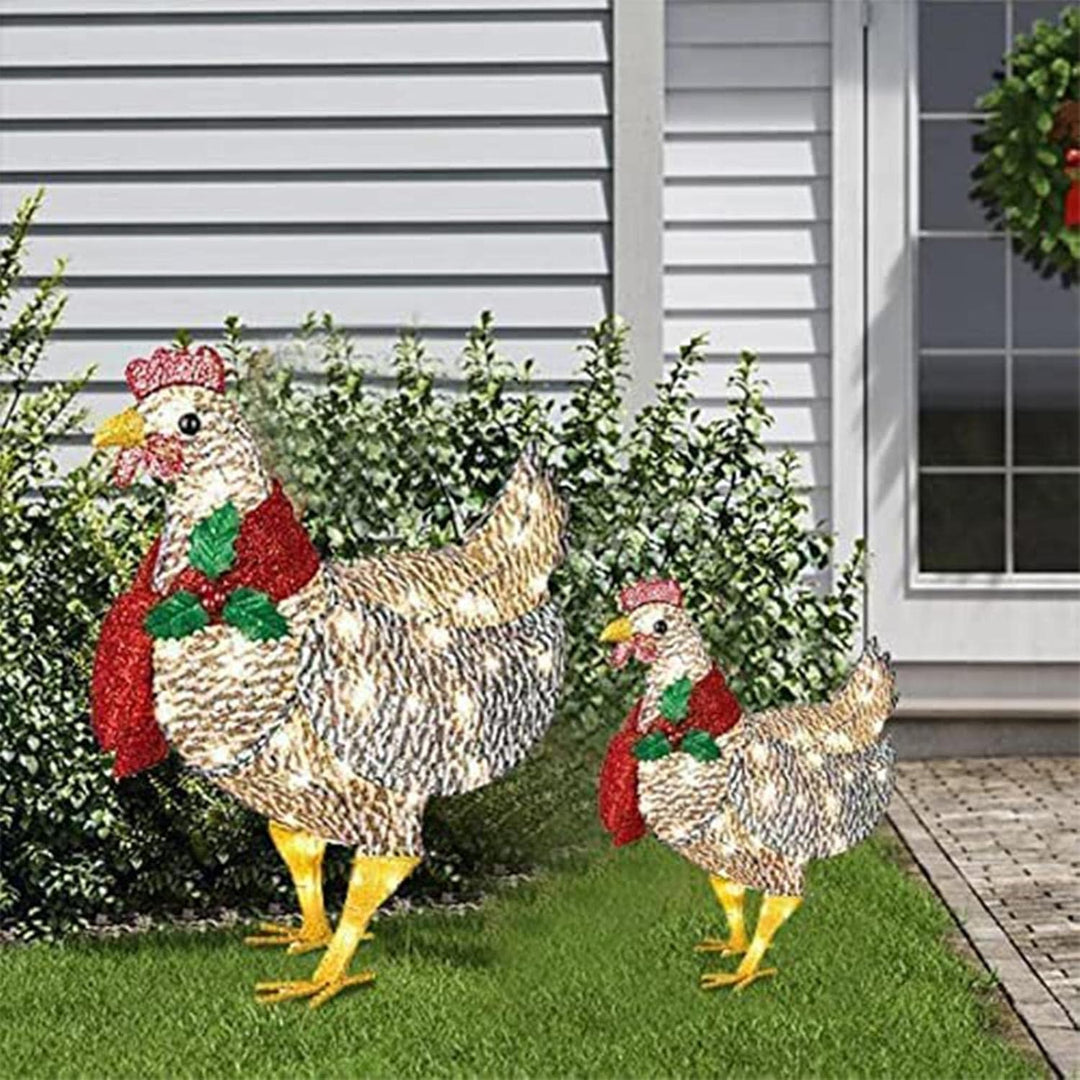 LED Chicken with Scarf Christmas Light for Indoors and Outdoors