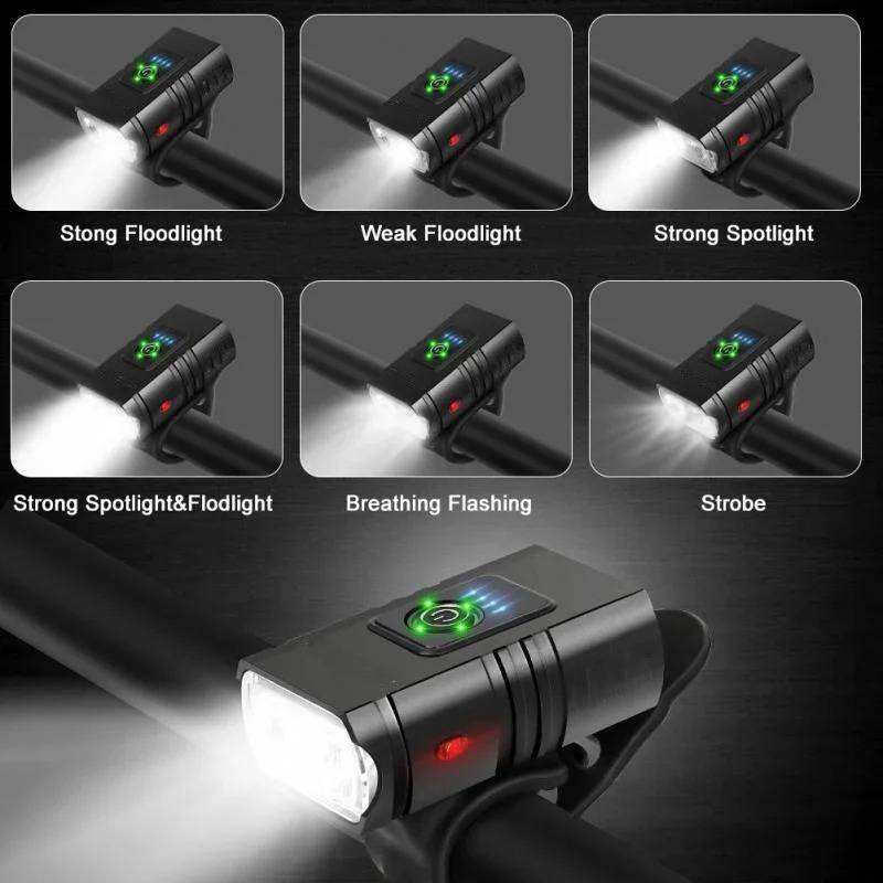 Harwelton™ 1000 Lumen Bike Light Set with Front and Rear Lights