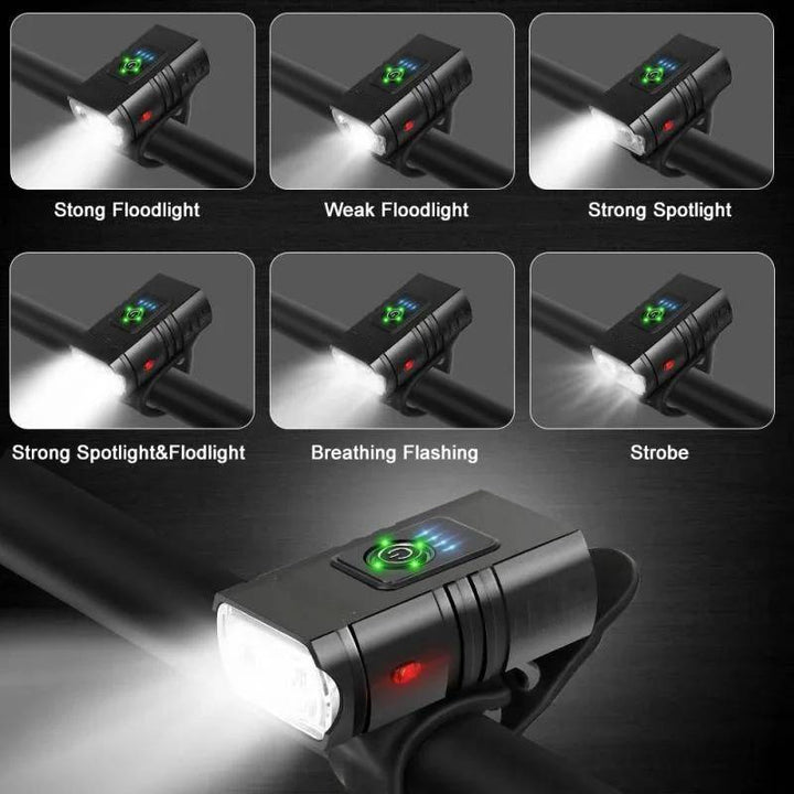 Harwelton™ 1000 Lumen Bike Light Set with Front and Rear Lights
