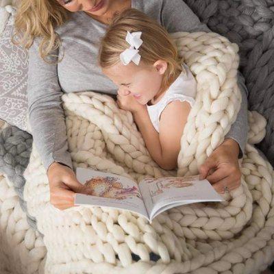 Chunky Knit Blanket, Super Thick and Cloud-Soft
