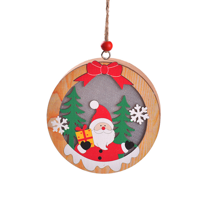 Wooden Christmas Light Box Ornament in Round or Star Shape