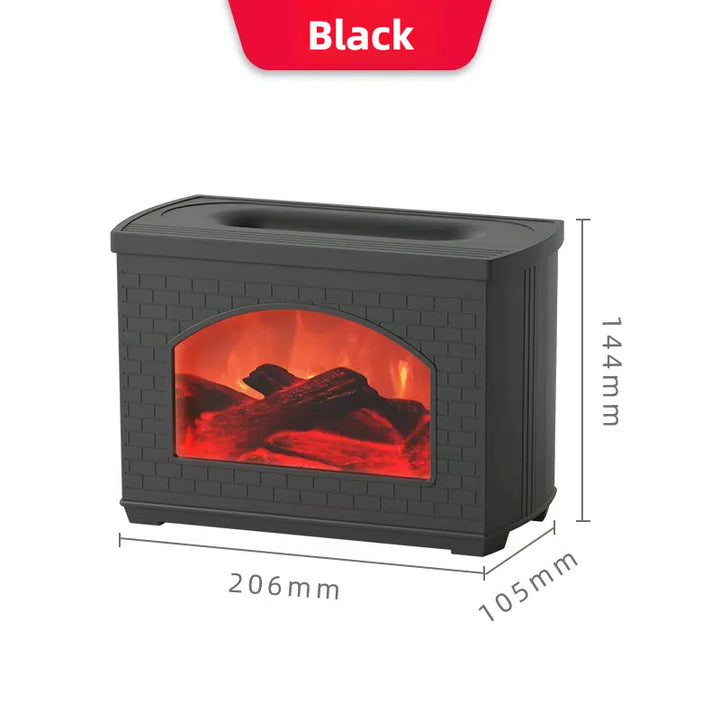 Simulated Fireplace Air Humidifier With Flame Effect, Aroma Diffuser