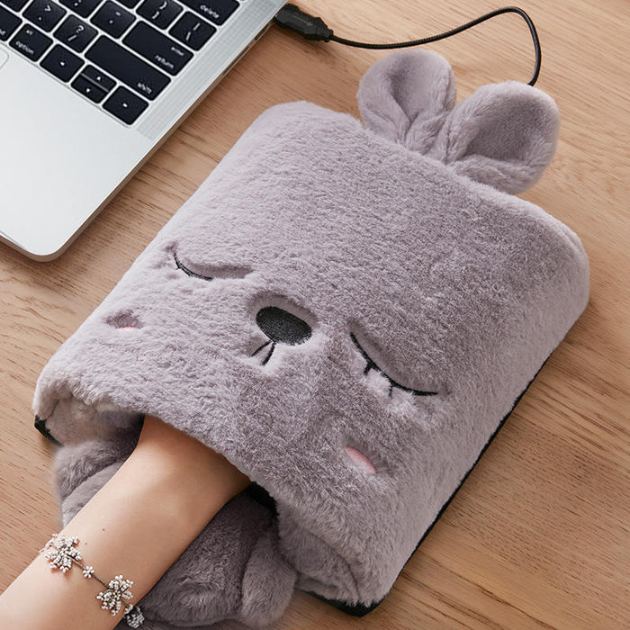 Harwelton™ Heated Hand Warmer Mouse Mat in Faux Fur Fleece