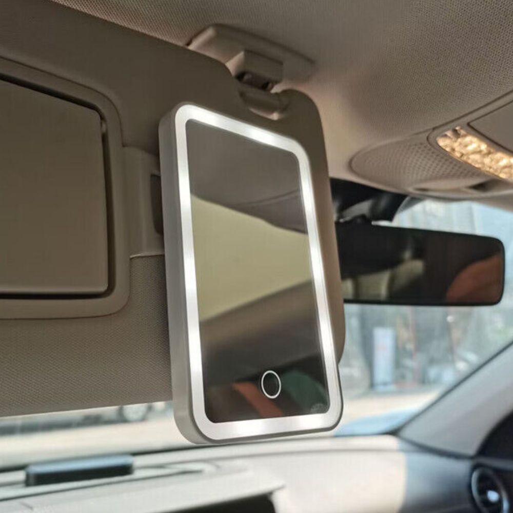 LED Car Vanity Mirror with Adjustable Brightness