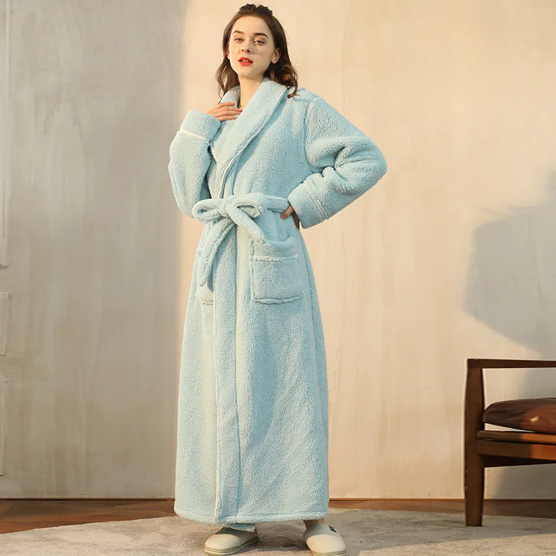 Men’s Flannel Fleece Winter Bathrobe Robe