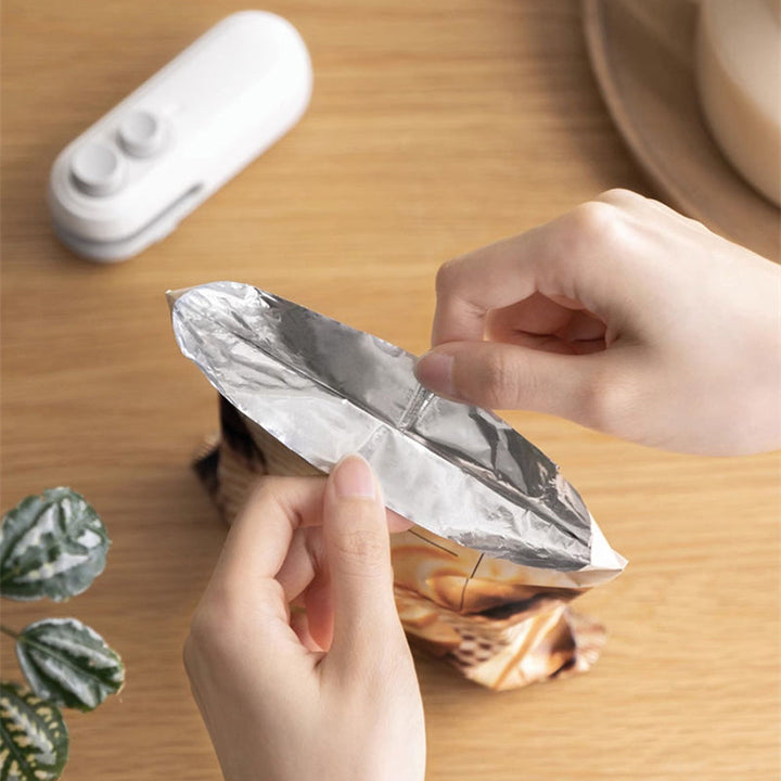 Rechargeable Mini Bag Sealer with Built-In Cutter