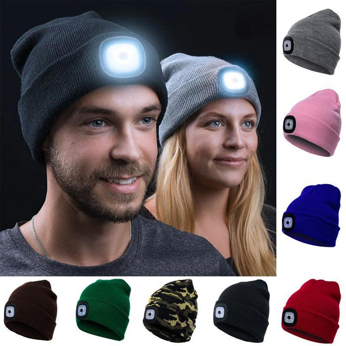 Harwelton™ LED Head Torch Beanie – Knitted Hat with Hands-Free Light