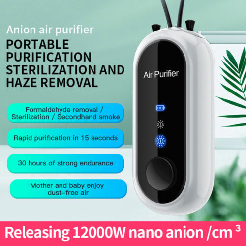 Wearable Mini Air Purifier Necklace with USB Charging
