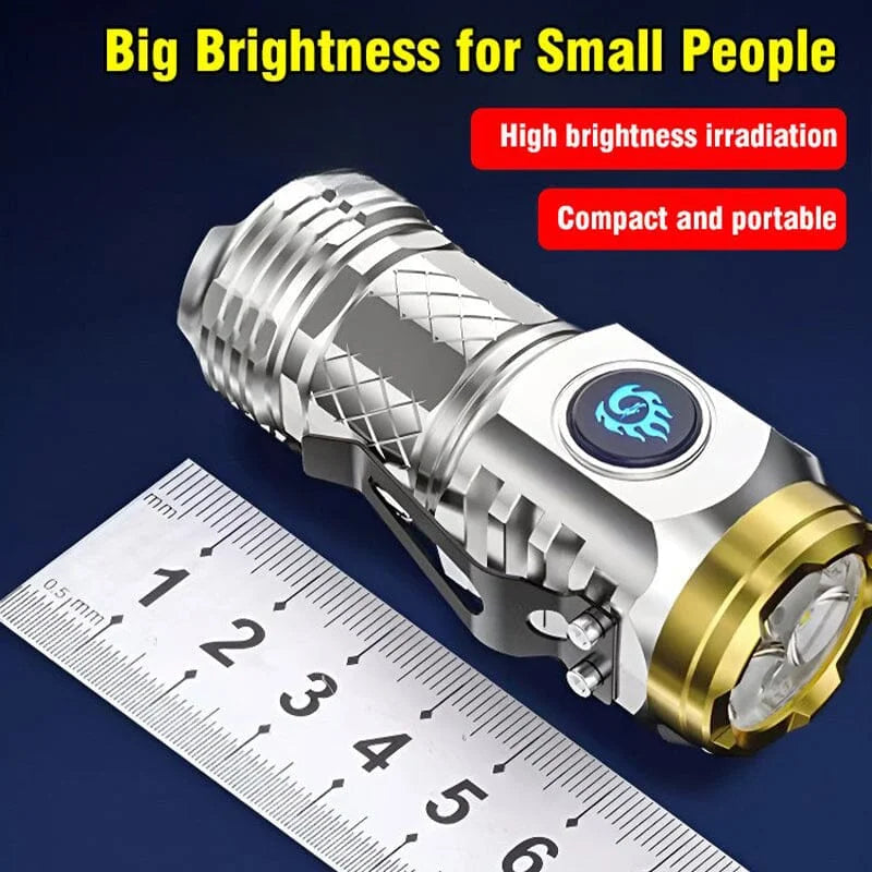 Mini Triple LED Torch with Five Light Modes and SOS