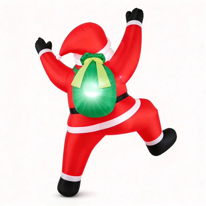 Inflatable climbing Santa with gift bag