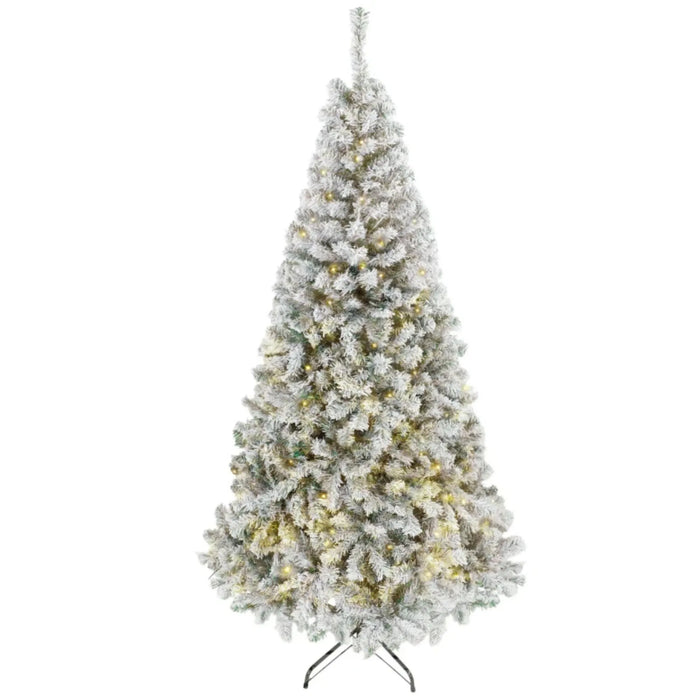 Harwelton Snow-Flocked Fir Christmas Tree with 400 Lights, 7.5ft